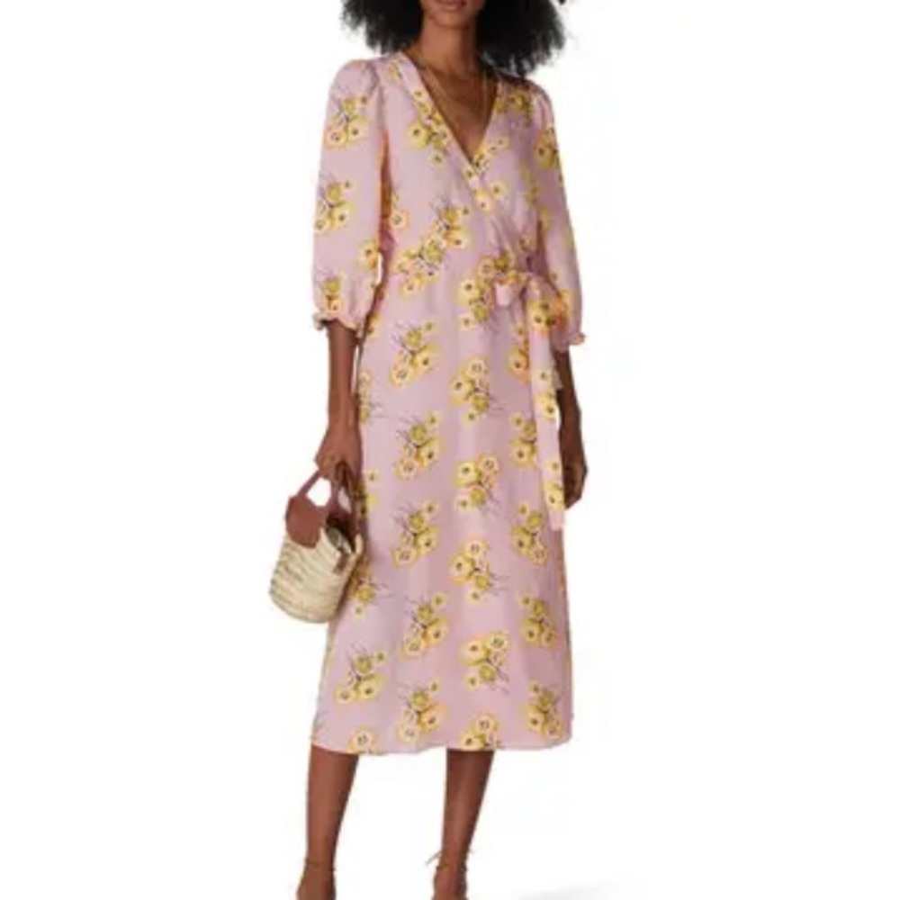 Madewell Floral Midi Wrap Dress